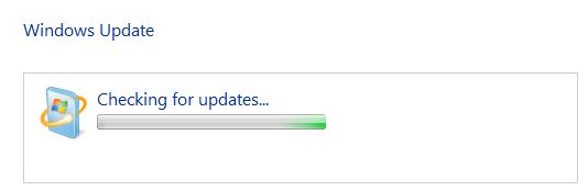 Windows Update Stuck Checking for Updates on New Windows 7 SP1