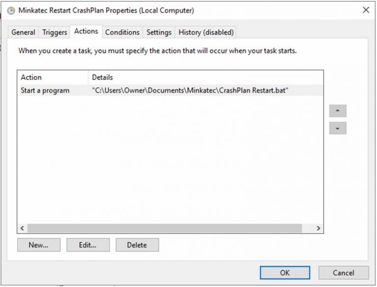 Restart CrashPlan Service: Batch Script And Scheduled Task – Minkatec ...